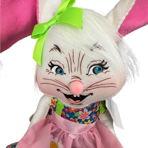 2 Annalee 12" Easter Parade Boy And Girl Bunny Rabbit In Blue Felt NWT 2019-2020 - Picture 12 of 16